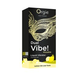 Рідкий вібратор Orgie Dual Vibe, 15 мл (лимонний джин-тонік) - Зображення 4