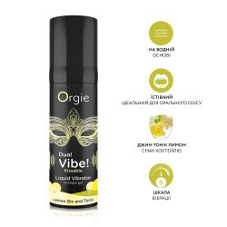 Рідкий вібратор Orgie Dual Vibe, 15 мл (лимонний джин-тонік) - Зображення 3
