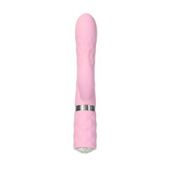 Pillow Talk Lively Teal - Розкішний вібратор із кристалом Сваровські для точки G, 24х3.7 см (рожевий) - Зображення 3