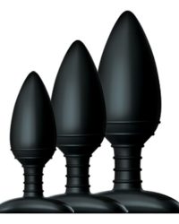 Nexus Butt Plug Trio-набір анальних пробок різного розміру, 3 шт (чорний)