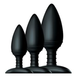 Nexus Butt Plug Trio-набір анальних пробок різного розміру, 3 шт (чорний)