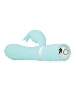 Pillow Talk Lively Teal - Розкішний вібратор із кристалом Сваровські для точки G, 24х3.7 см (бірюзовий) - Зображення 4