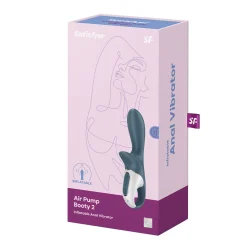Satisfyer Air Pump Booty 2 - Надувний анальний вібратор, 19х6 см (сірий) - Зображення 3