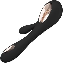 Lelo Soraya Wave - шикарний вібратор-кролик, 21.8х4.6 см (чорний) - Зображення 2