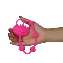 LoveToy 10" Silicone Frog Anal Beads - анальний ланцюжок, 22х2.3 см (рожевий) - Зображення 3