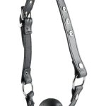 Кляп на шкіряному ремені Ball Gag Normal (чорний)