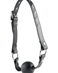 Кляп на шкіряному ремені Ball Gag Normal (чорний)