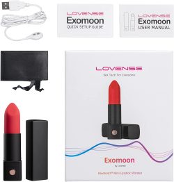 Lovense Exomoon (Lipstick Vibrator) – Кліторальний вібратор-помада, 8.8х2.2 см - Зображення 3