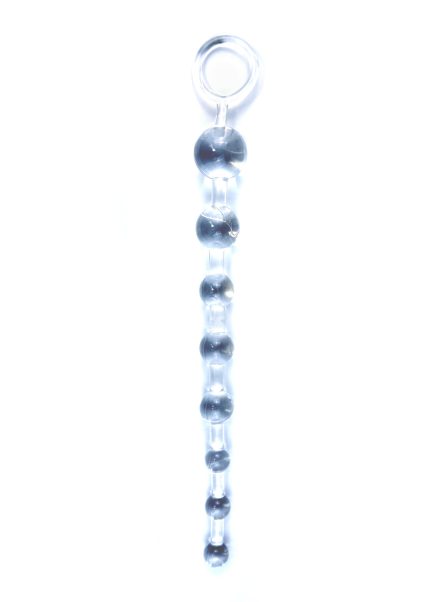Boss Jelly Anal Beads Clear – анальний ланцюжок, 26х2.8 см (прозорий)