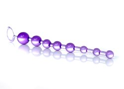 Boss Jelly Anal Beads Purple - анальний ланцюжок, 26х2.8 см (фіолетовий) - Зображення 2