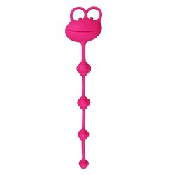 LoveToy 10" Silicone Frog Anal Beads - анальний ланцюжок, 22х2.3 см (рожевий)