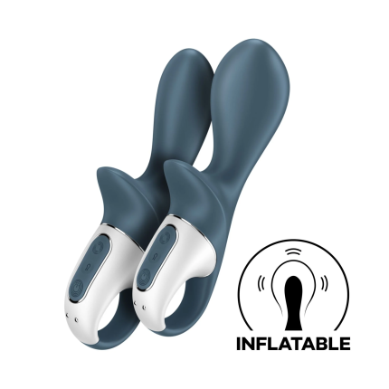 Satisfyer Air Pump Booty 2 – Надувний анальний вібратор, 19х6 см (сірий)