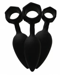 Bathmate Anal Training Plugs – Набір анальних пробок, 3шт (чорний)