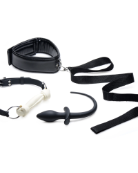 Tailz Puppy Play Set – Gag, Plug, & Collar – рольовий БДСМ набір щеняти: кляп, анальна пробка з хвостом, нашийник