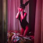 Leg Avenue Glitter masquerade rabbit mask — фото 2