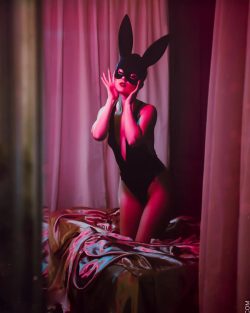 Leg Avenue - Glitter masquerade rabbit mask - Блискуча маска кролика (чорний) - Зображення 2