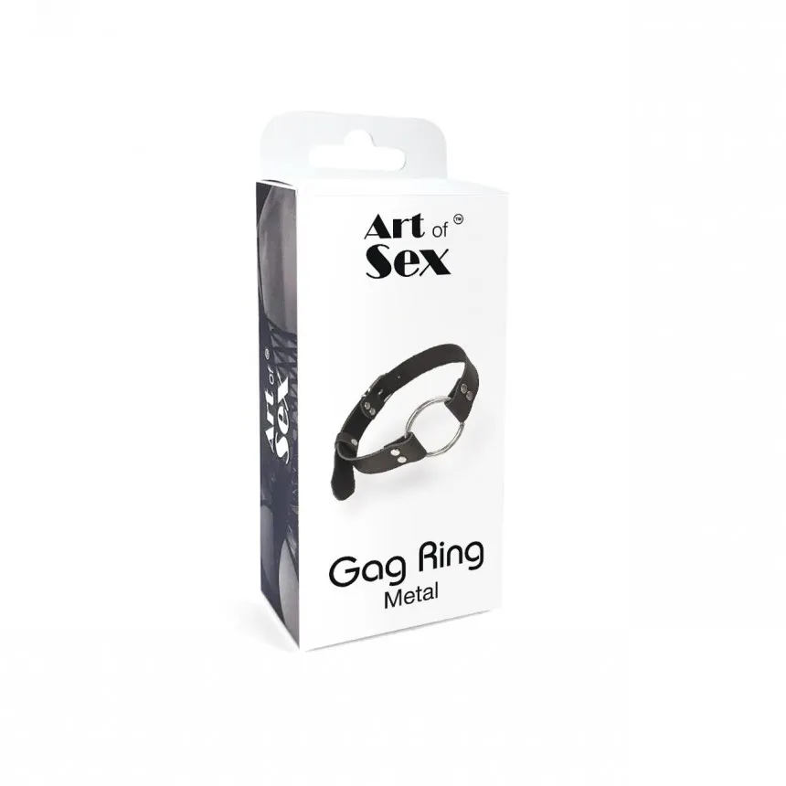 Art of Sex Gag Ring Metal, черный — фото 3