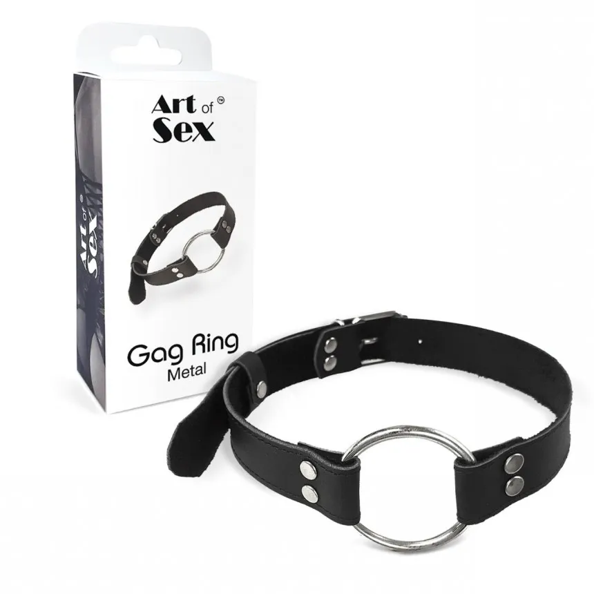 Art of Sex Gag Ring Metal, черный — фото 4