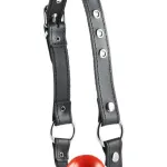 Pipedream Кляп на шкіряному ремені Ball Gag Normal (чорний) — фото 2