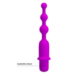 Pretty Love Hermosa Anal Beads - анальна ялинка з вібрацією, 10.8х2.1 см (фіолетовий) - Зображення 10