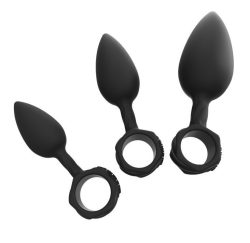 Bathmate Anal Training Plugs - Набір анальних пробок, 3шт (чорний) - Зображення 2