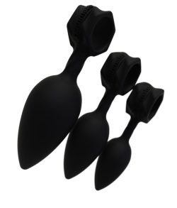 Bathmate Anal Training Plugs - Набір анальних пробок, 3шт (чорний) - Зображення 8
