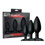 NEXUS Butt Plug Trio-набір анальних пробок різного розміру, 3 шт (чорний) — фото 2