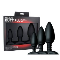 Nexus Butt Plug Trio-набір анальних пробок різного розміру, 3 шт (чорний) - Зображення 2