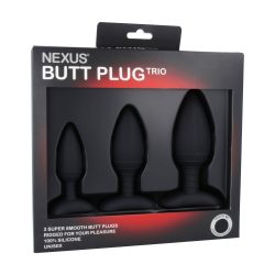Nexus Butt Plug Trio-набір анальних пробок різного розміру, 3 шт (чорний) - Зображення 3