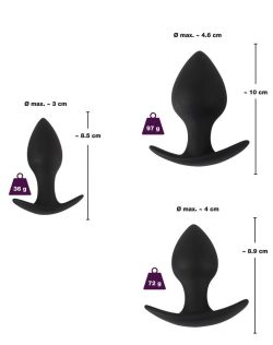 Набір анальних пробок - Black Velvets Anal Trainer Set - Зображення 5