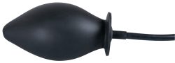 Orion True Black Inflatable Anal Plug – надувна силіконова анальна пробка, 11,5х4.5-9 см (чорний) - Зображення 2