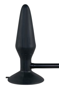 Orion True Black Silikon Pump Plug - надувна анальна пробка, 15х4-10 см (чорний) - Зображення 3