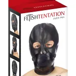 Fetish Tentation BDSM hood in leatherette with removable gag — фото 3