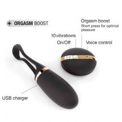 Чорний Dorcel Secret Delight Gold віброяйце з пультом ДК, турборежимом та голосовим керуванням, 7х3.2 см - Зображення 6
