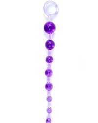 Boss Jelly Anal Beads Purple – анальний ланцюжок, 26х2.8 см (фіолетовий)