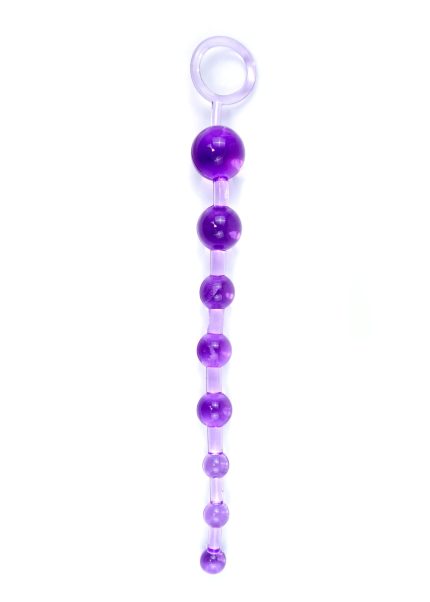 Boss Jelly Anal Beads Purple – анальний ланцюжок, 26х2.8 см (фіолетовий)