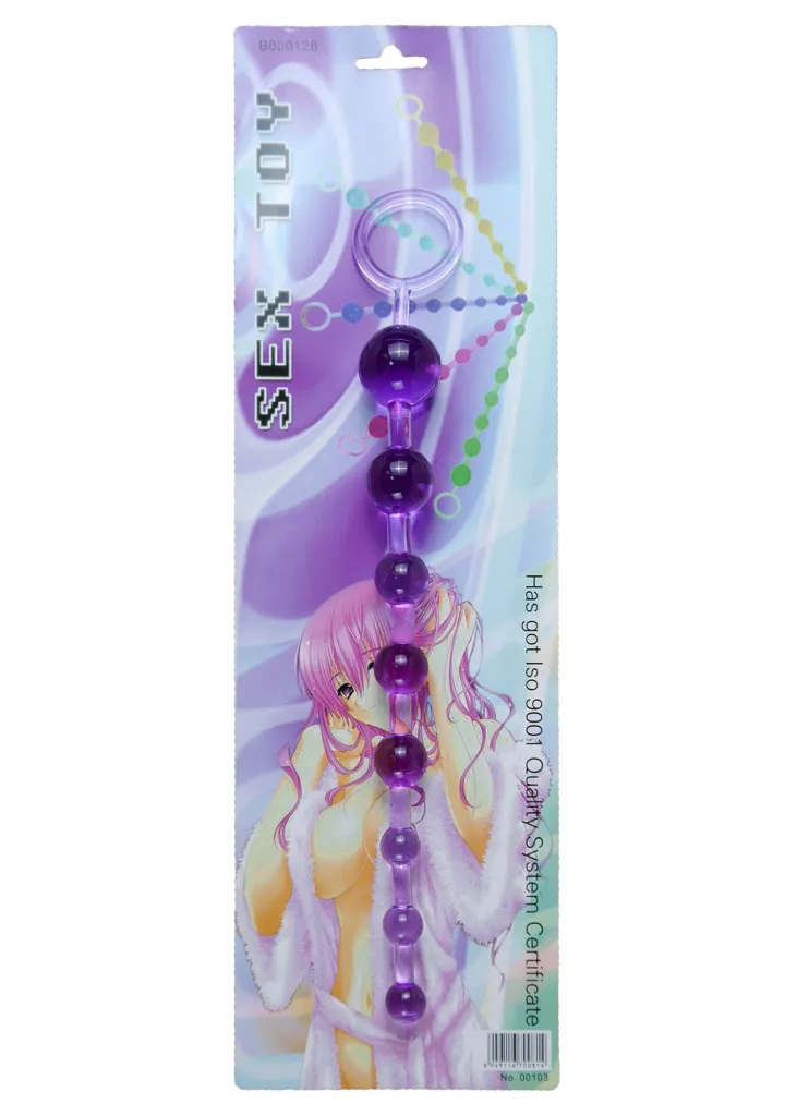 Boss Jelly Anal Beads Purple — фото 3