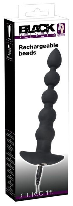 Orion Black Velvets Rechargeable Beads - Анальний ланцюжок з вібрацією, 21х3.1 см (чорний) - Зображення 9
