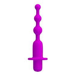 Pretty Love Hermosa Anal Beads - анальна ялинка з вібрацією, 10.8х2.1 см (фіолетовий) - Зображення 2