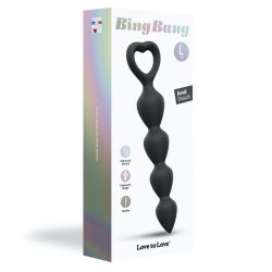 Love To Love Bing Bang Black Onyx - анальний ланцюжок, 14.4х3.3 см, (чорний) - Зображення 6