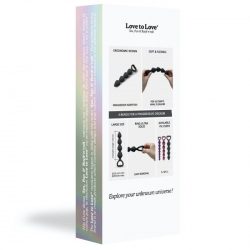 Love To Love Bing Bang Black Onyx - анальний ланцюжок, 14.4х3.3 см, (чорний) - Зображення 7