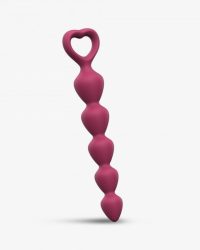 Анальний ланцюжок Love To Love Bing Bang M Plum Star, 14.4х2.8 см (бордовий)
