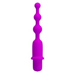 Pretty Love Hermosa Anal Beads - анальна ялинка з вібрацією, 10.8х2.1 см (фіолетовий) - Зображення 4