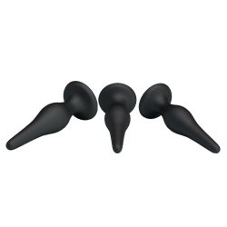 Pretty Love Begginer Mini Anal Kit Black - Набір анальних пробок, 3 шт (чорний) - Зображення 7