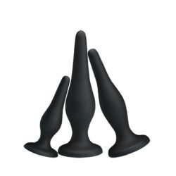 Pretty Love Begginer Mini Anal Kit Black - Набір анальних пробок, 3 шт (чорний) - Зображення 6