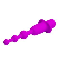 Pretty Love Hermosa Anal Beads - анальна ялинка з вібрацією, 10.8х2.1 см (фіолетовий) - Зображення 6