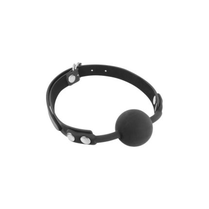 Fetish Tentation Silicone Gag Ball – Класичний кляп із силіконовою кулькою (чорний)