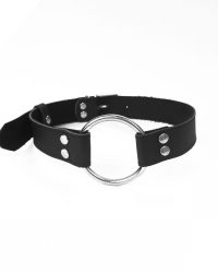 Art of Sex – Gag Ring Metal – Кляп-кільце з ремінцем з натуральної шкіри