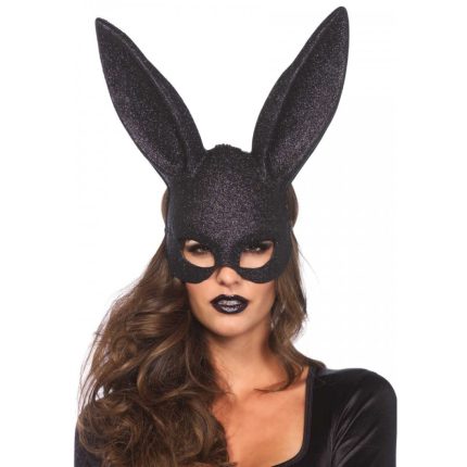 Leg Avenue – Glitter masquerade rabbit mask – Блискуча маска кролика (чорний)