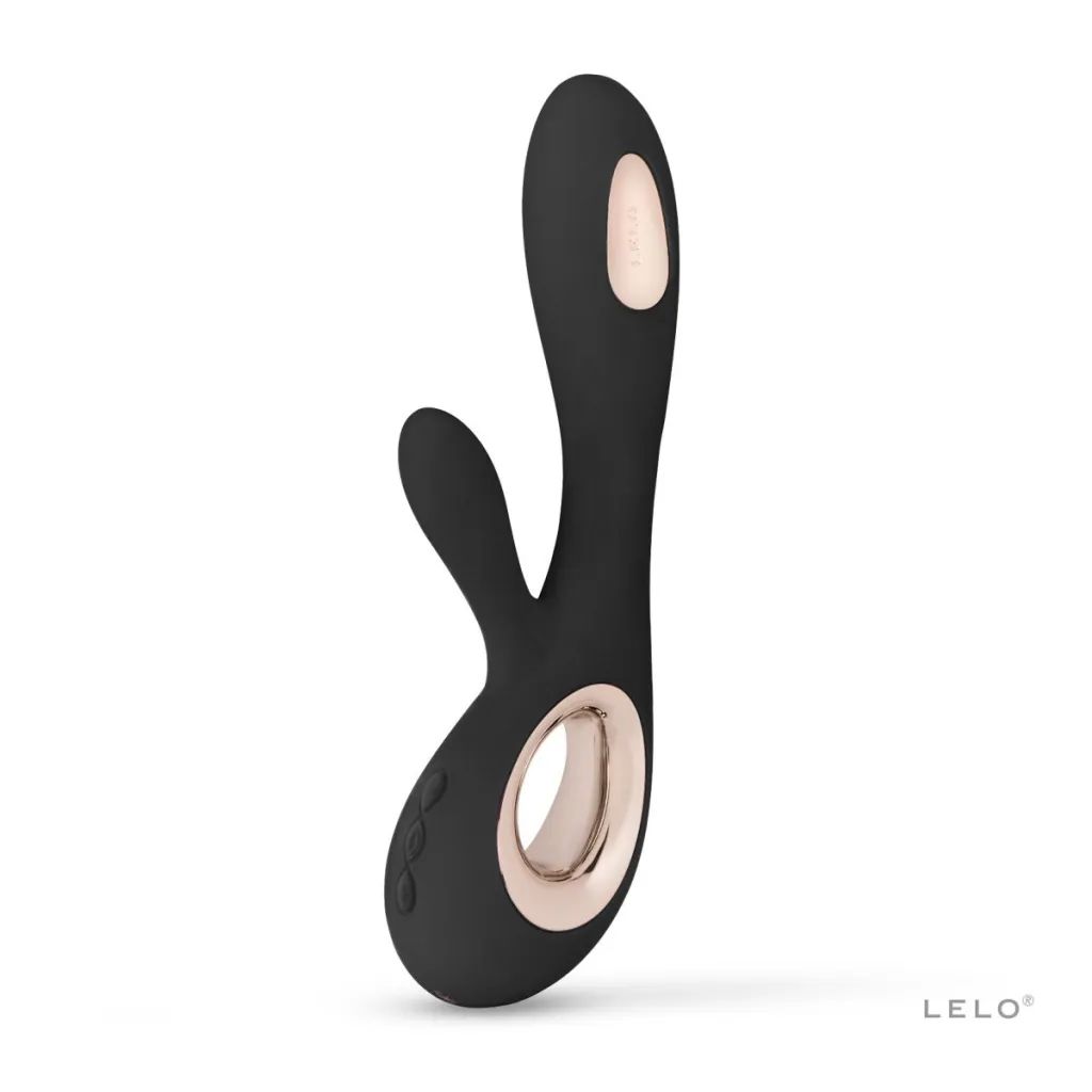 Lelo Soraya Wave - шикарний вібратор-кролик, 21.8х4.6 см (чорний)